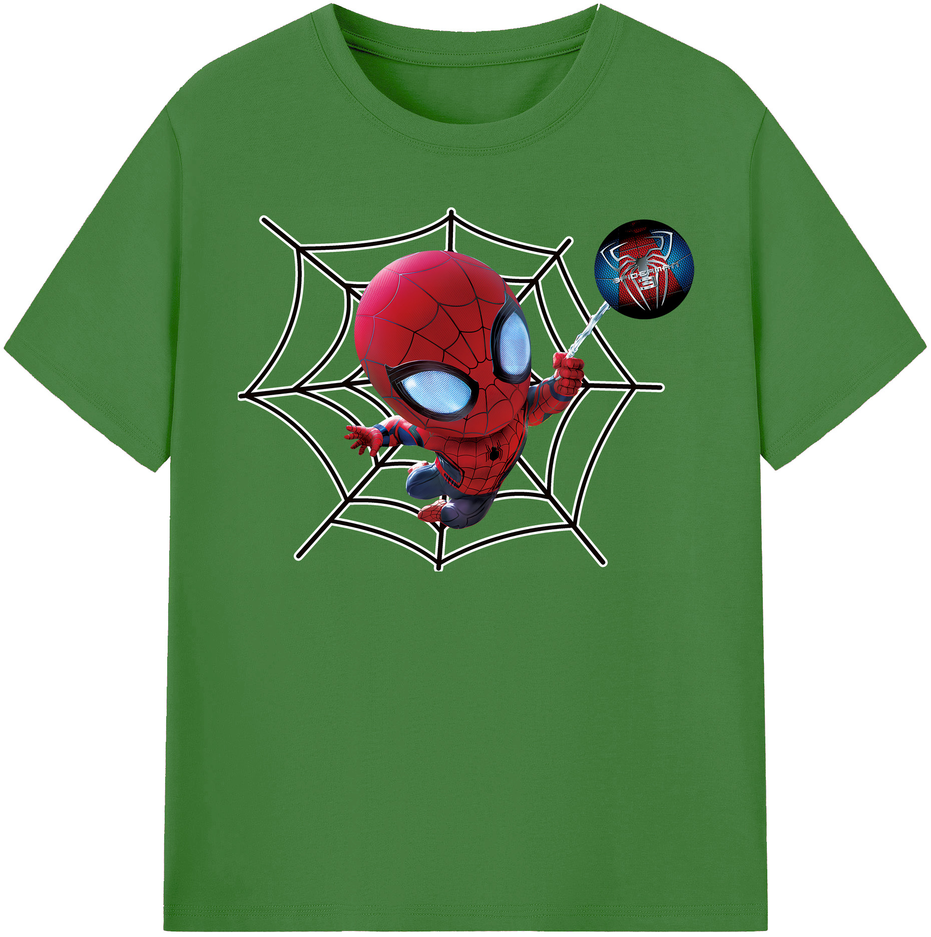 （画像用） Spider Man スパイダーマン レディースカジュアルプリントTシャツ（綿100％）